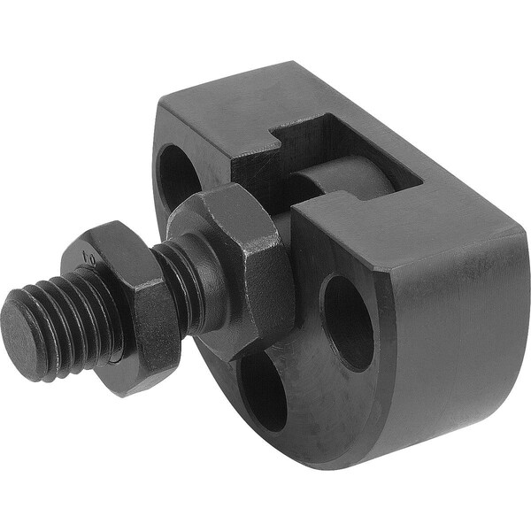 Kipp Quick-Fit Coupling W. Radial Offset Comp. D=M16 Steel, W. Mounting Flange L2=30 K0710.1630 - main